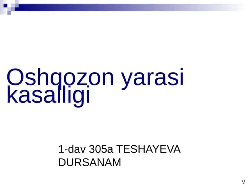 Oshqozon yarasi va BPK epidemiologiyasi