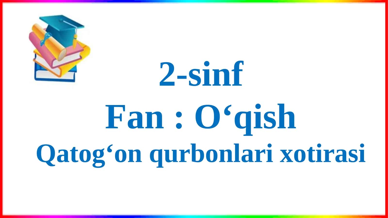 Òqish fanidan ochiq dars taqdimoti