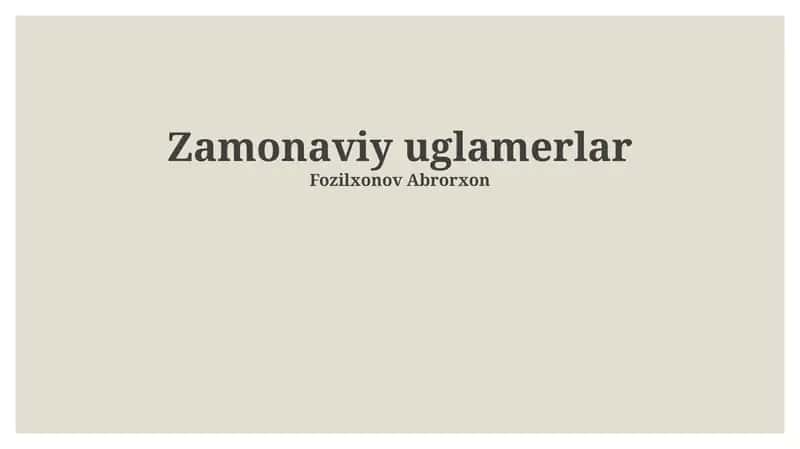 Zamonaviy burchaklar