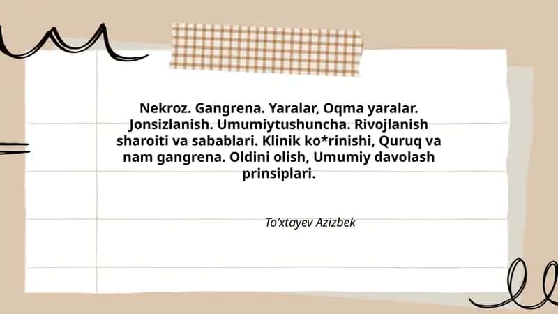 Nekroz. Gangrena. Yaralar, Oqma yaralar