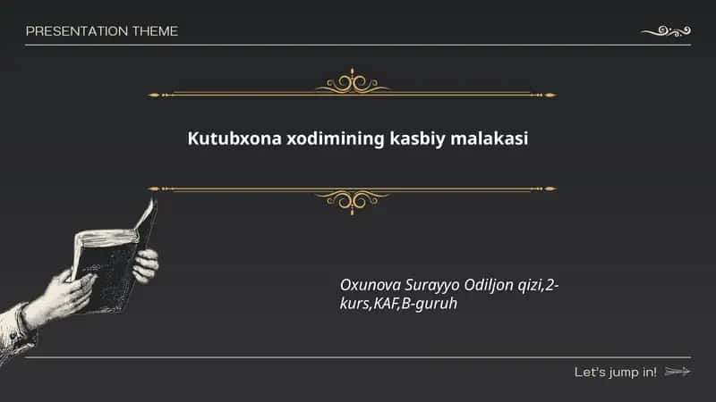 Kutubxona xodimining kasbiy malakasi