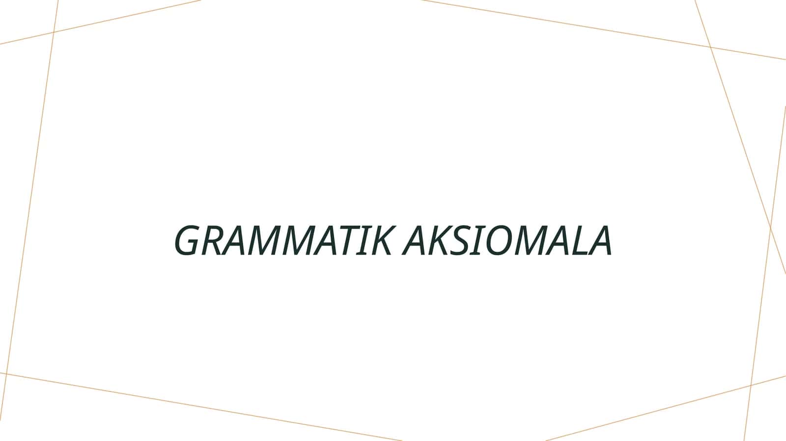 Grammatik aksiomala