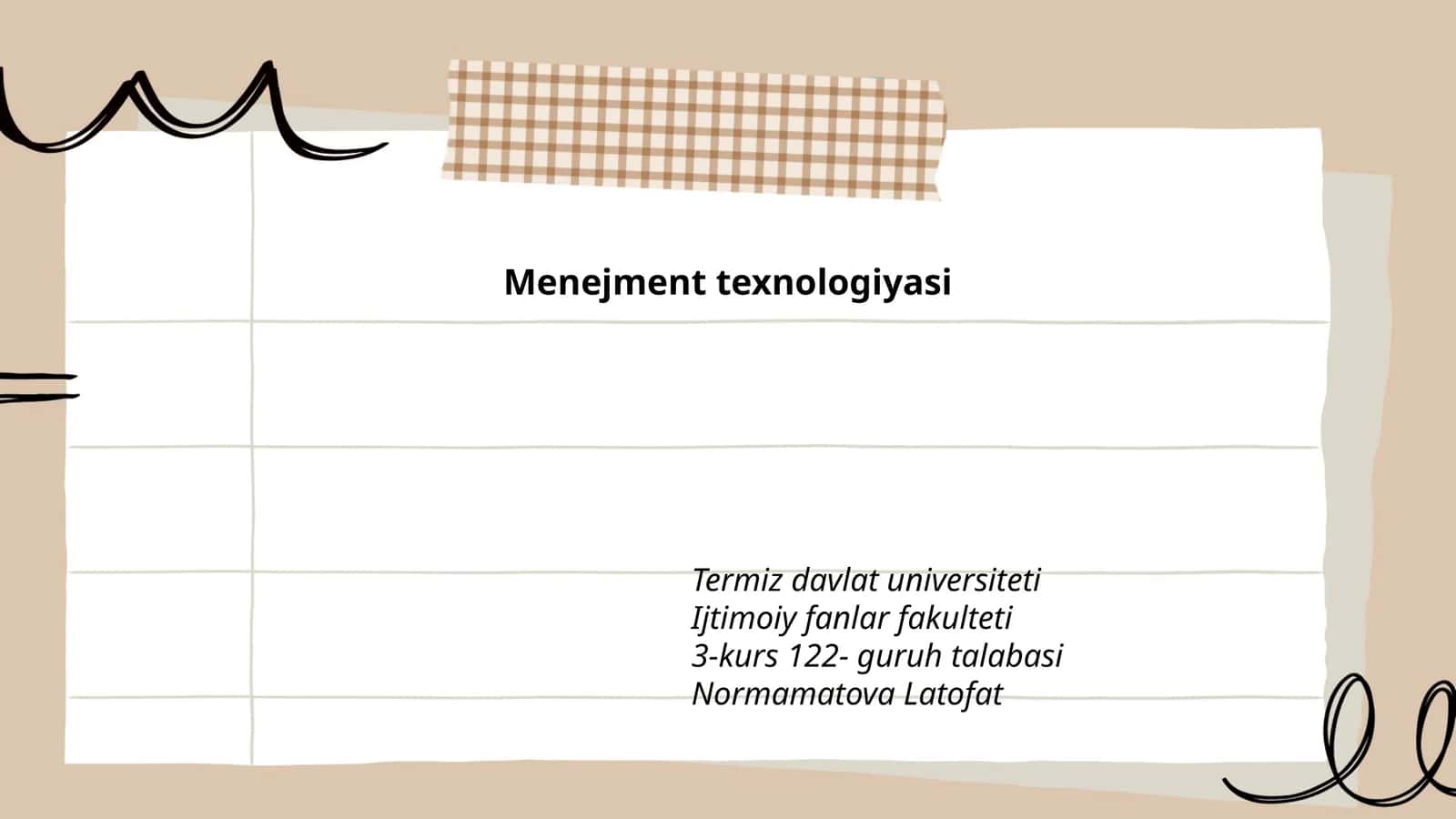 Menejment texnologiyasi