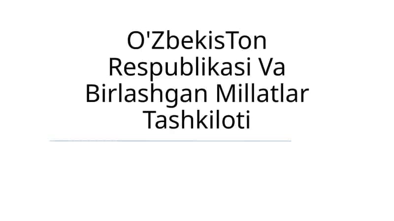 O'zbekistonning Birlashgan Millatlar Tashkilotiga qabul qilinishi