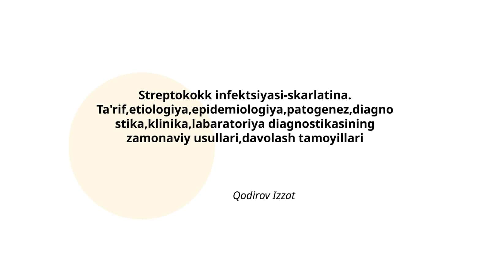 Streptokokk infektsiyasi-skarlatina