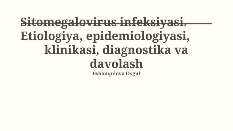 Sitomegalovirus infeksiyasi