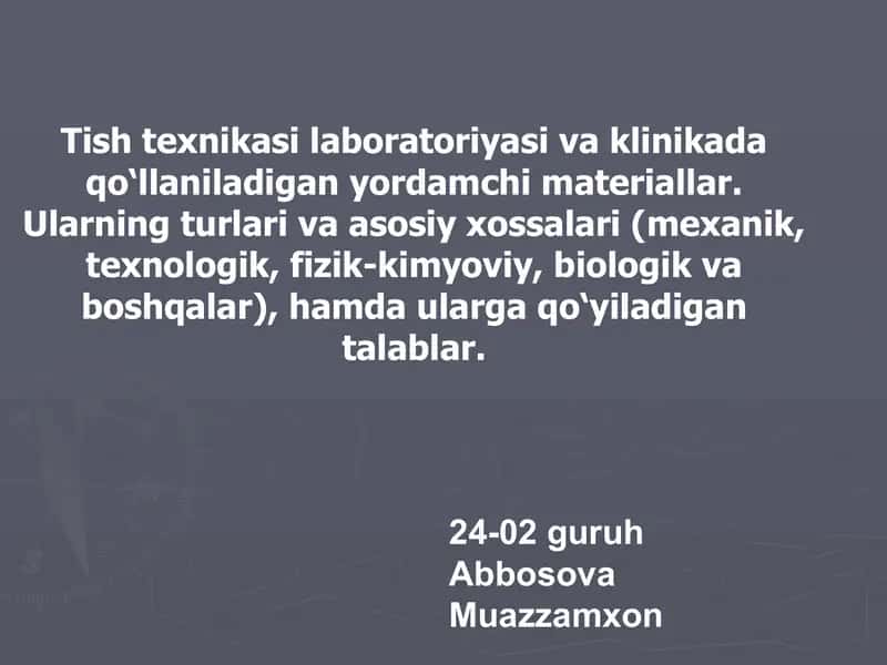 Yordamchi materiallar