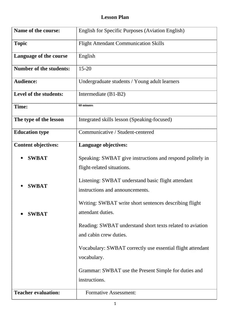 Lesson Plan