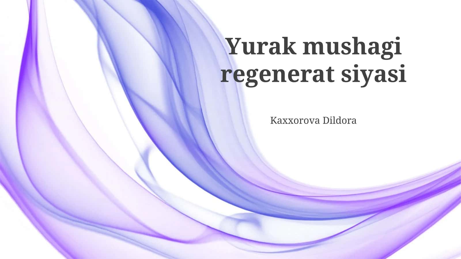 Yurak mushagi regenerat siyasi