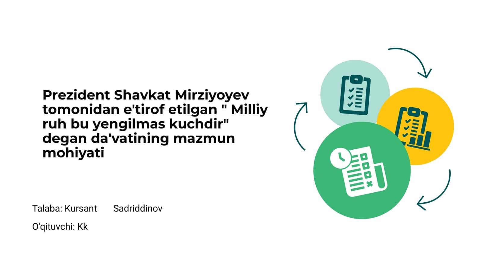 Milliy ruh – Mirziyoyev da'vatining asosiy g‘oyasi