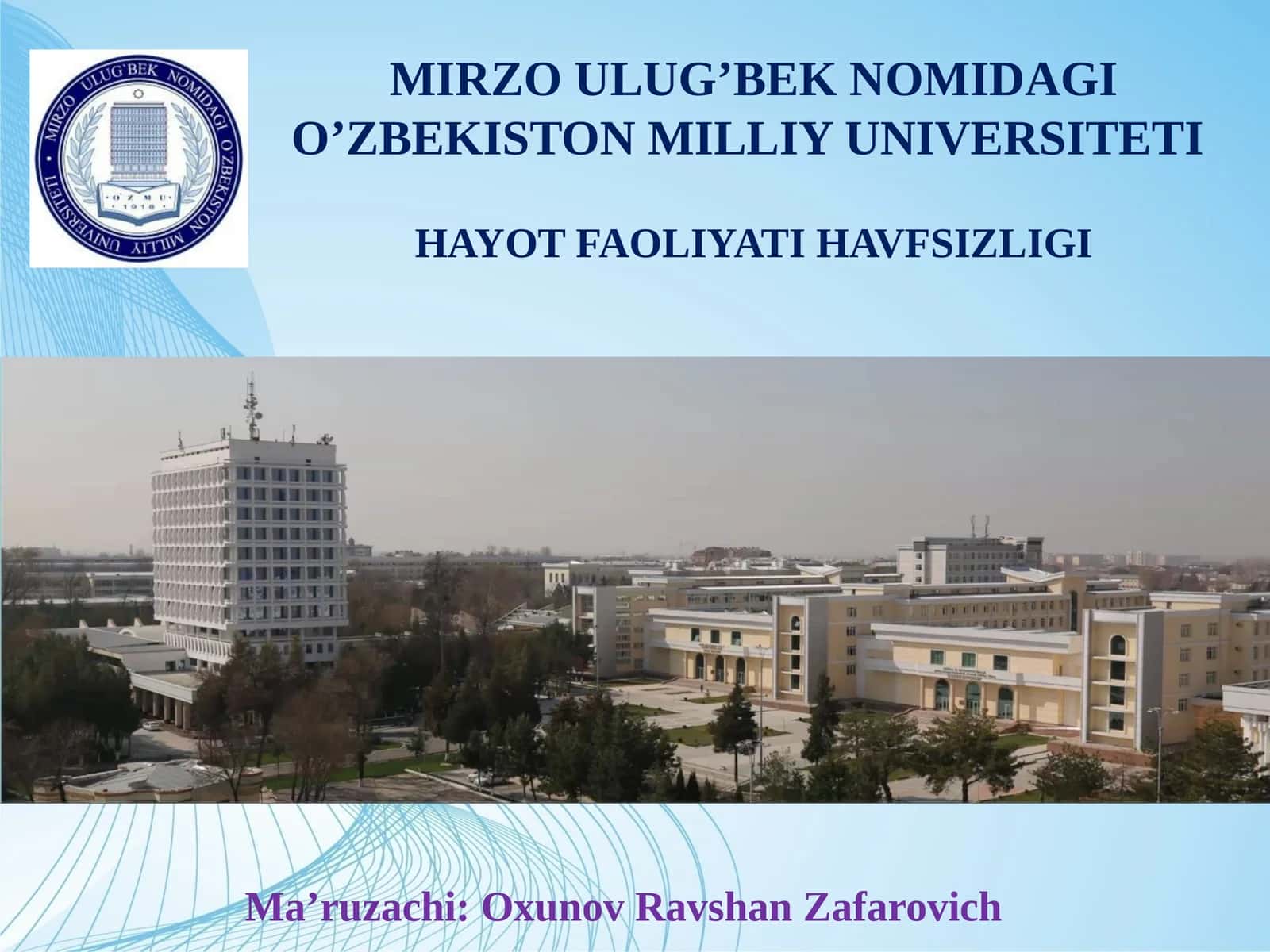 Xavflarning turlari va ularni o‘rganish tartibi