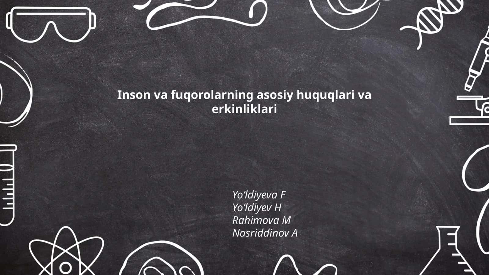 Inson va fuqorolarning asosiy huquqlari va erkinliklari