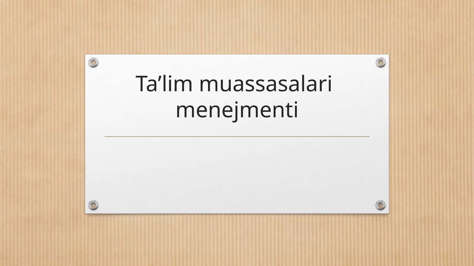 Pedagogika Menejmenti