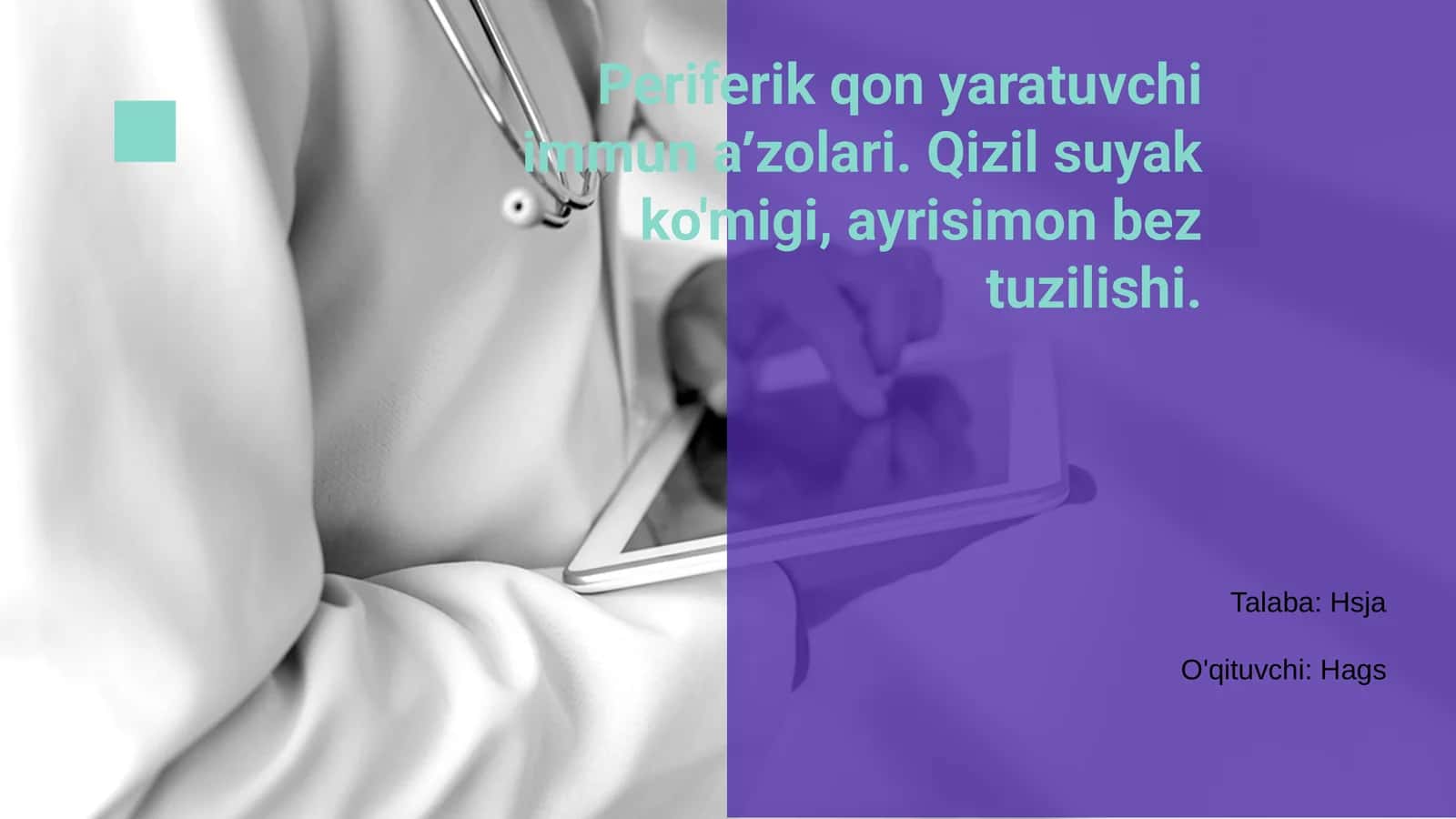 Periferik Qon Yaratishga Mas'ul Immun A'zolar