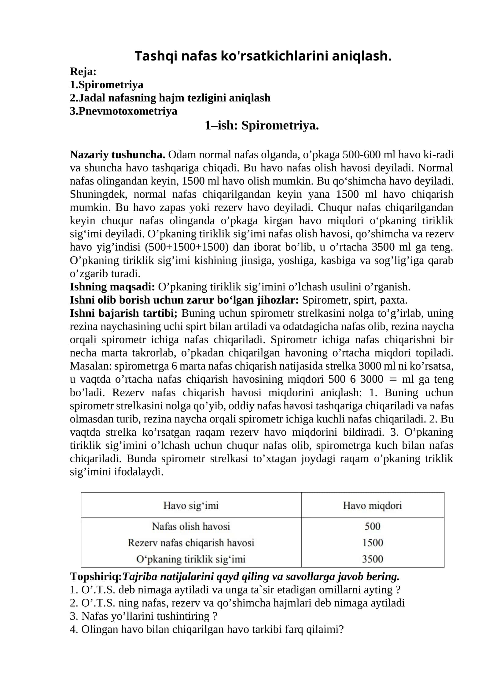 Spirometriya