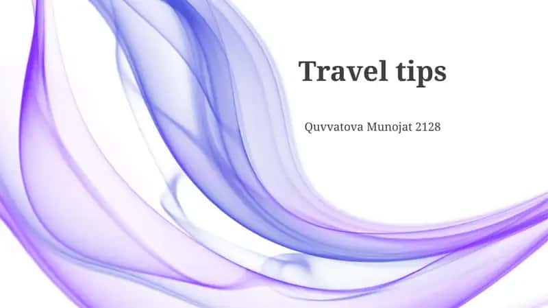 Travel tips