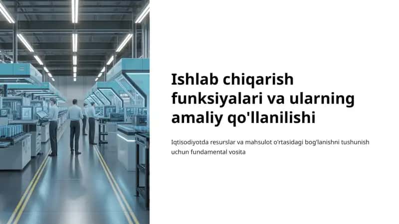 Ishlab chiqarish funksiyasi