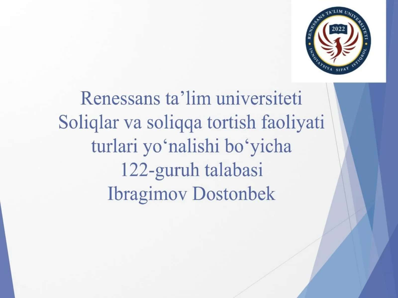 Soliqlarni undurish tartibi