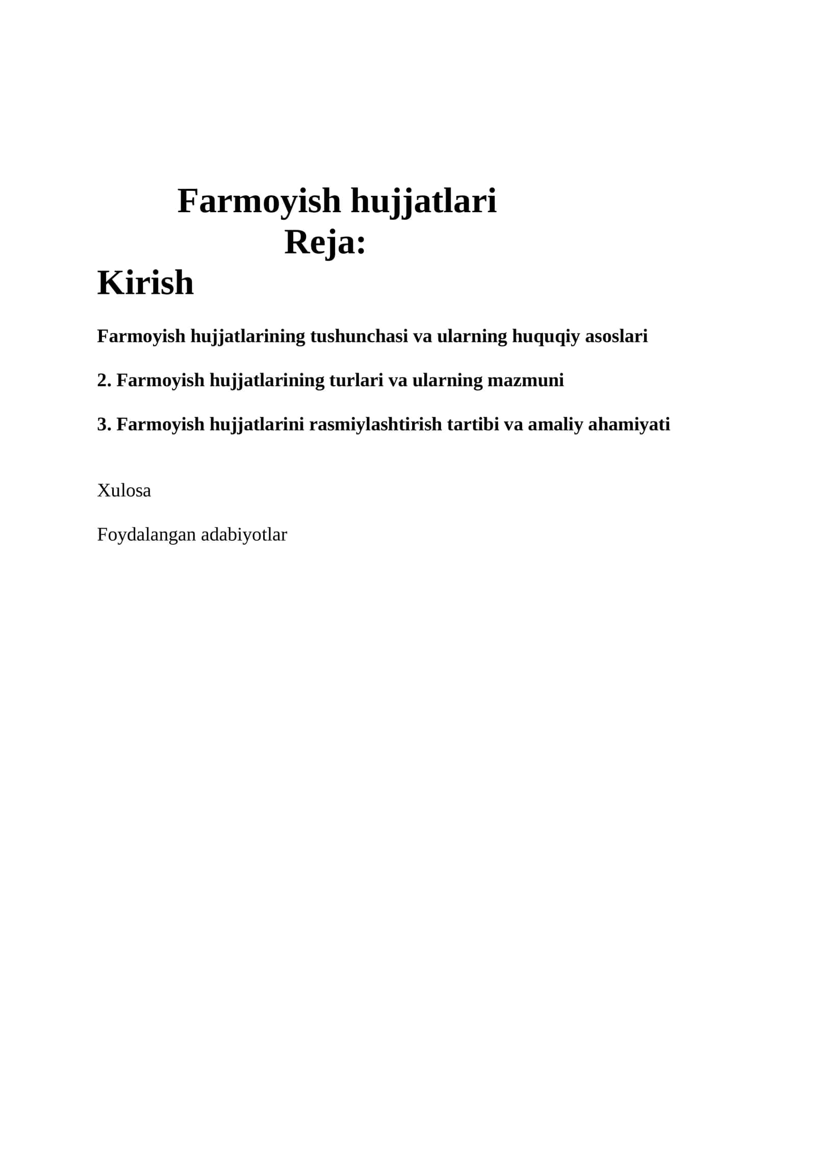 Farmoyish hujjatlari