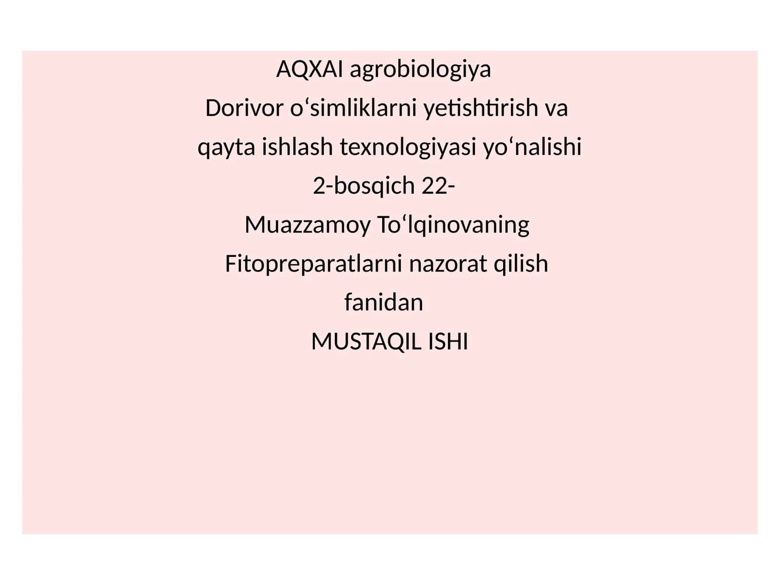 Fitopreparatlar nazorati