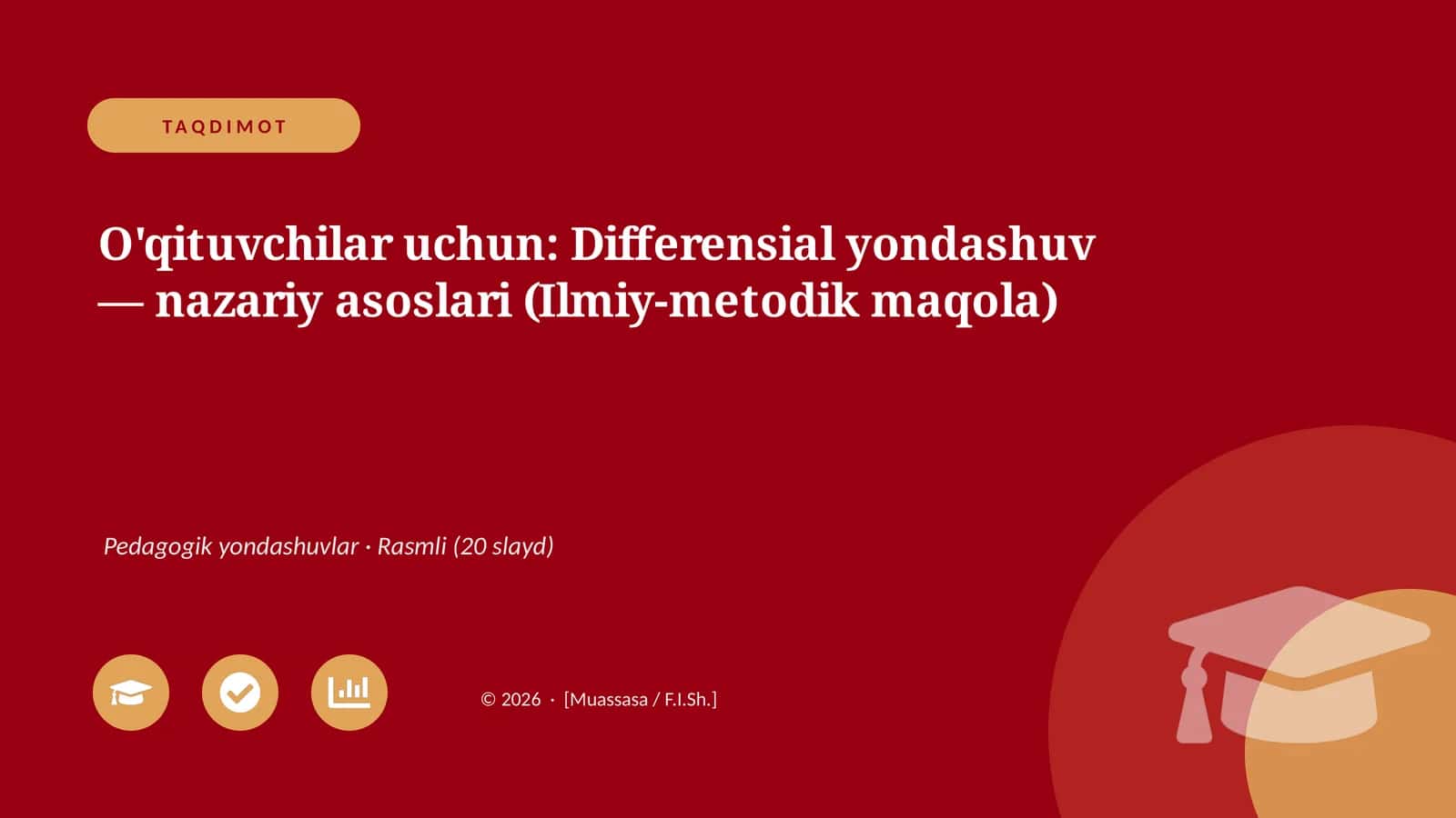 Differensial yondashuv — nazariy asoslari (Ilmiy-metodik maqola)