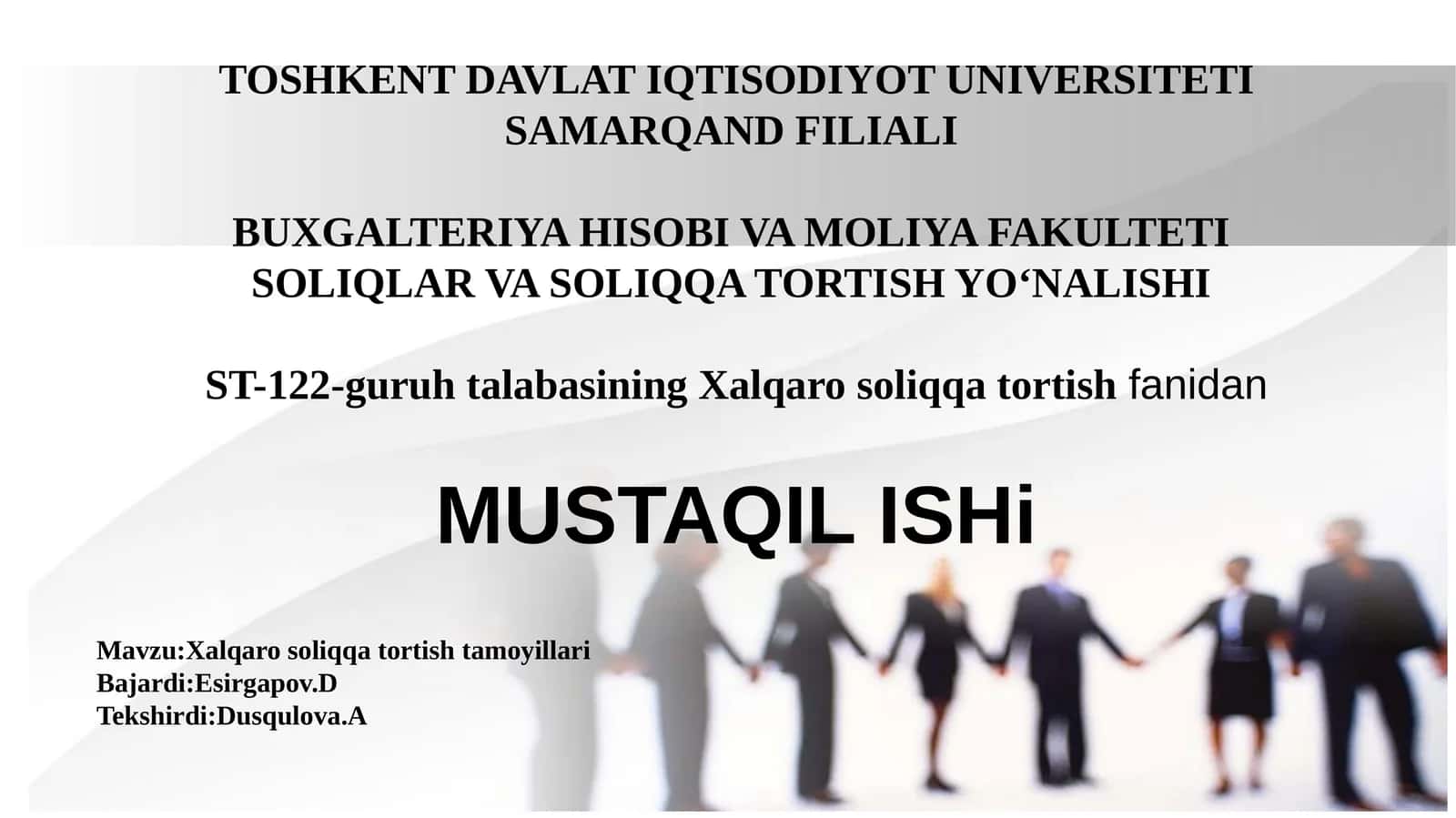 Xalqaro soliqqa tortish tamoyillari