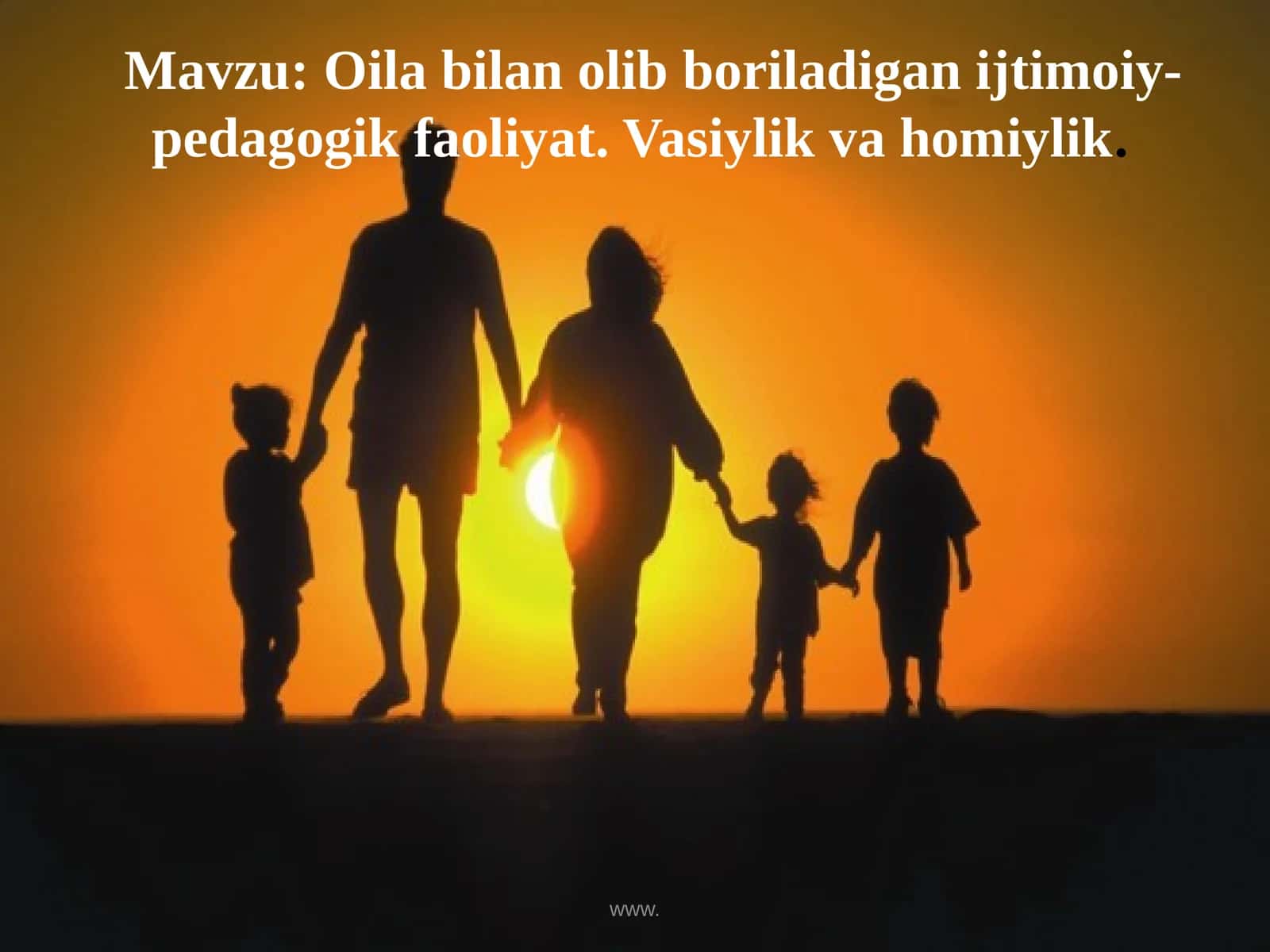 Oil bilan olib boriladigan ijtimoiy-pedagogik faoliyat