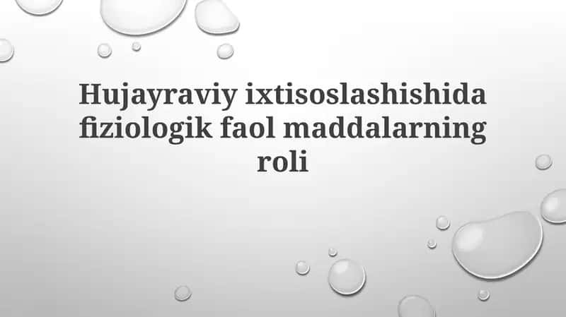 Hujayra morfologiyasi va metabolizmi