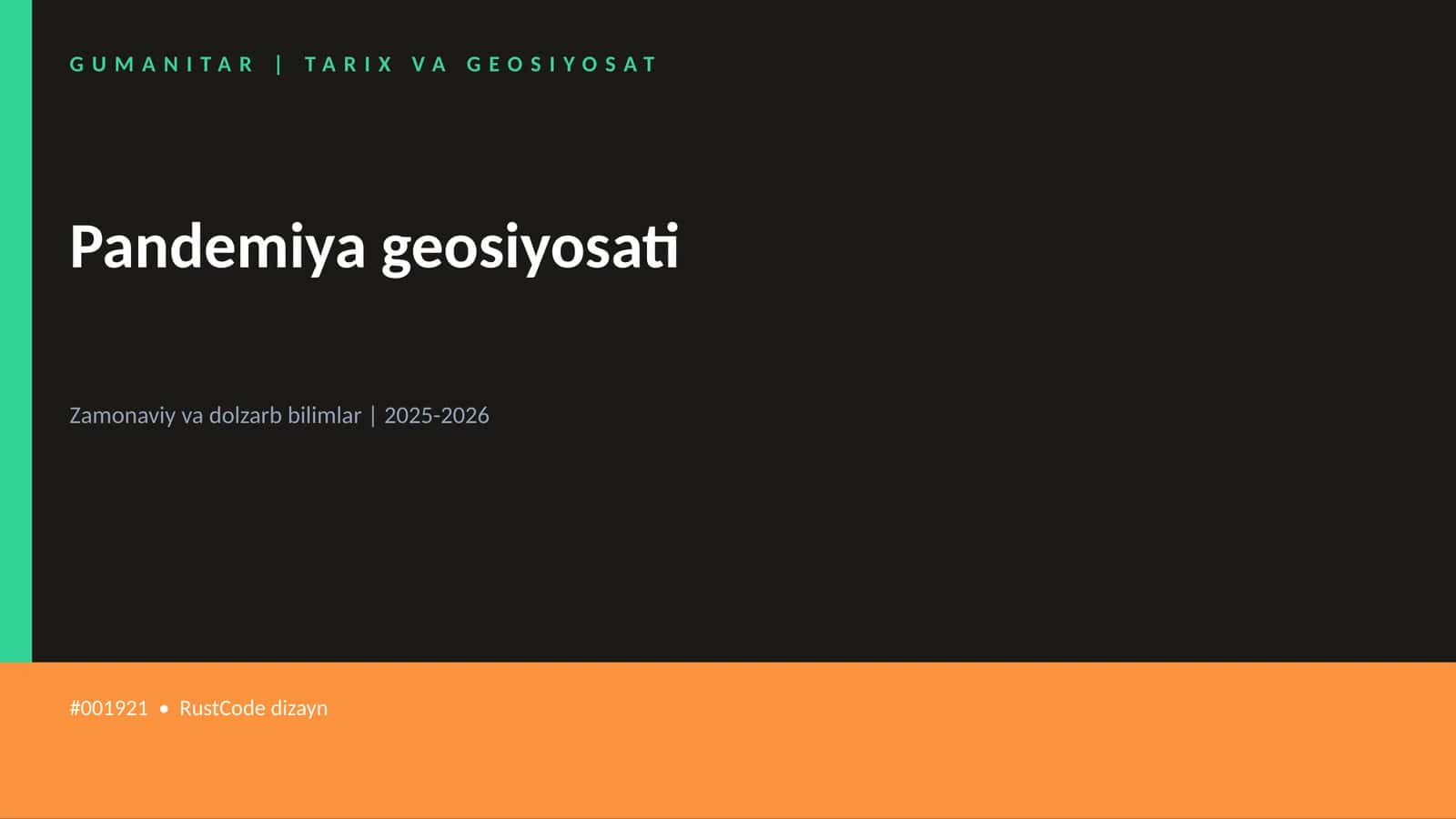 Pandemiya geosiyosati