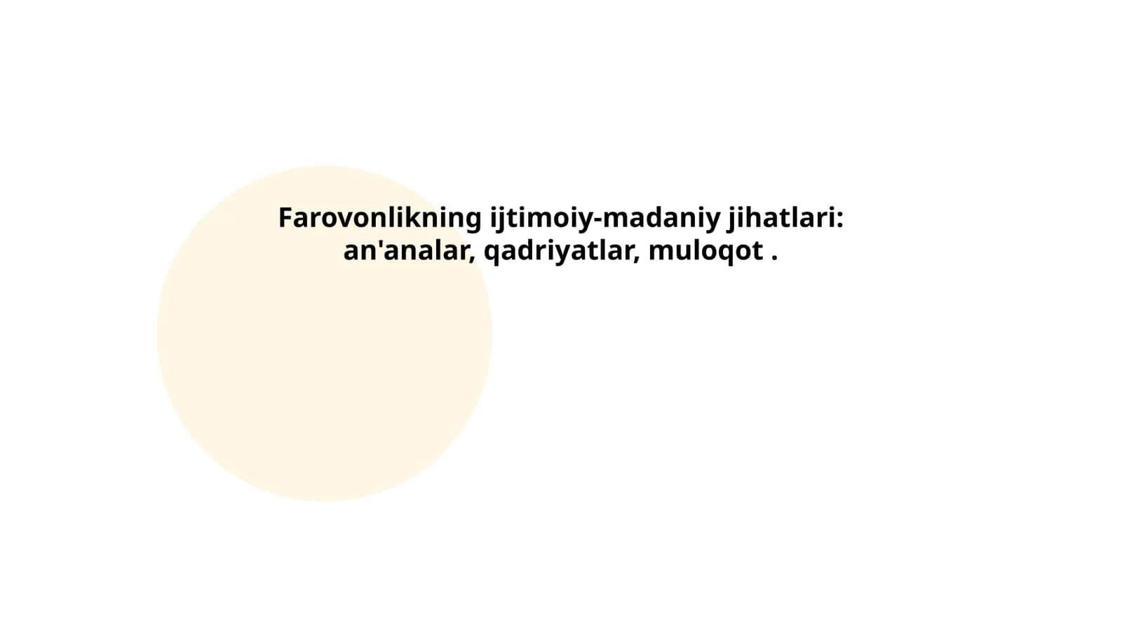Farovonlikning ijtimoiy-madaniy jihatlari: an'analar, qadriyatlar, muloqot