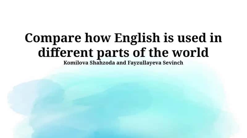 English Variations Across the Globe