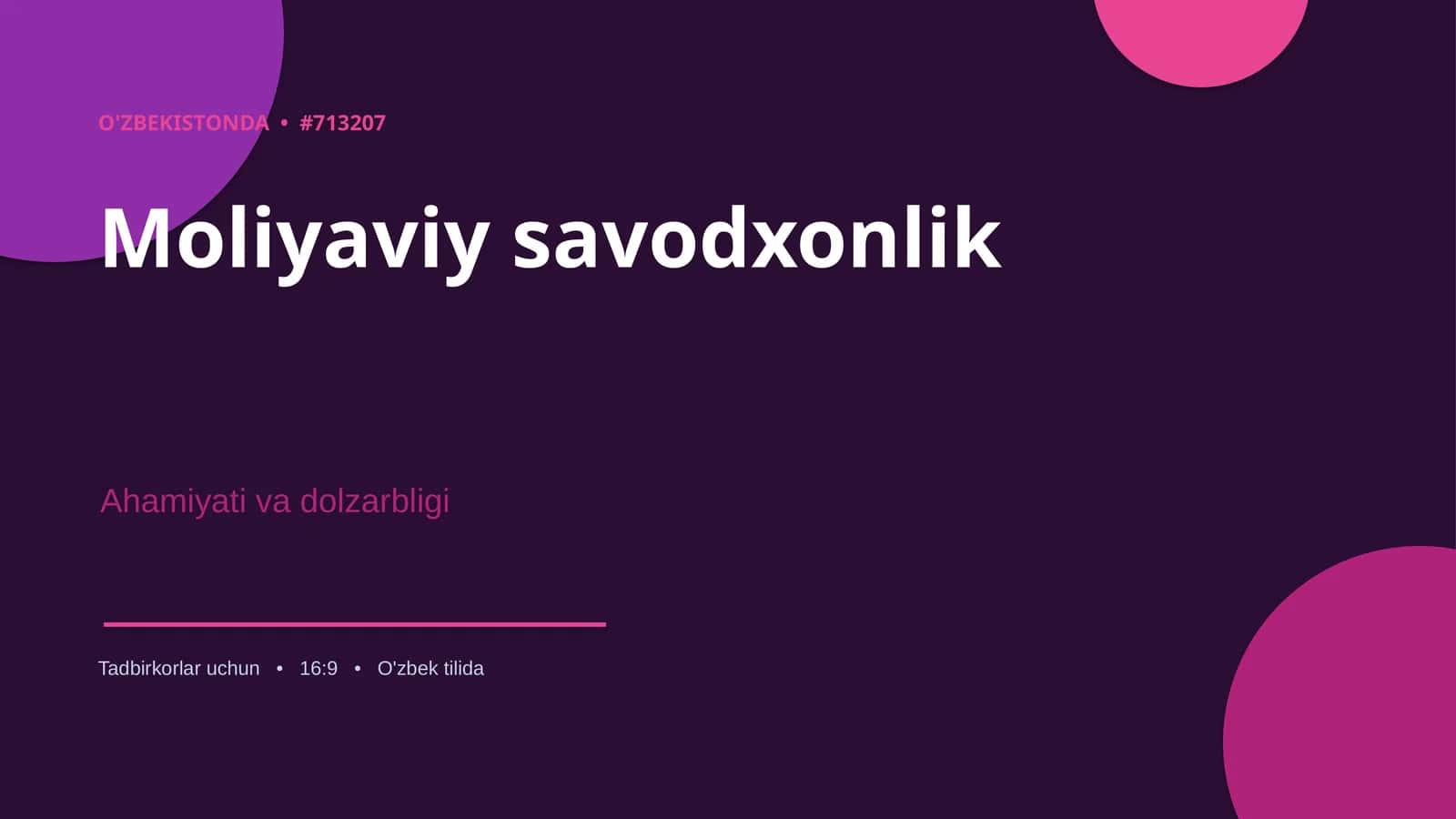 Moliyaviy savodxonlik