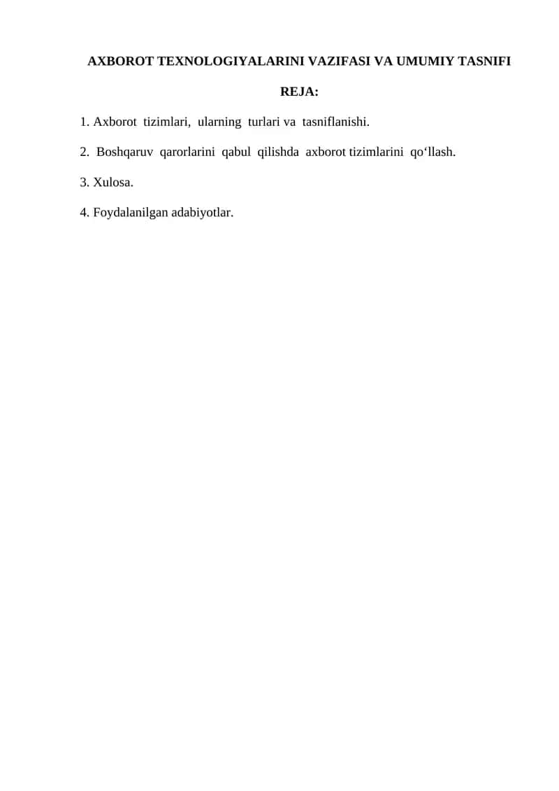 Axborot Texnologiyalari