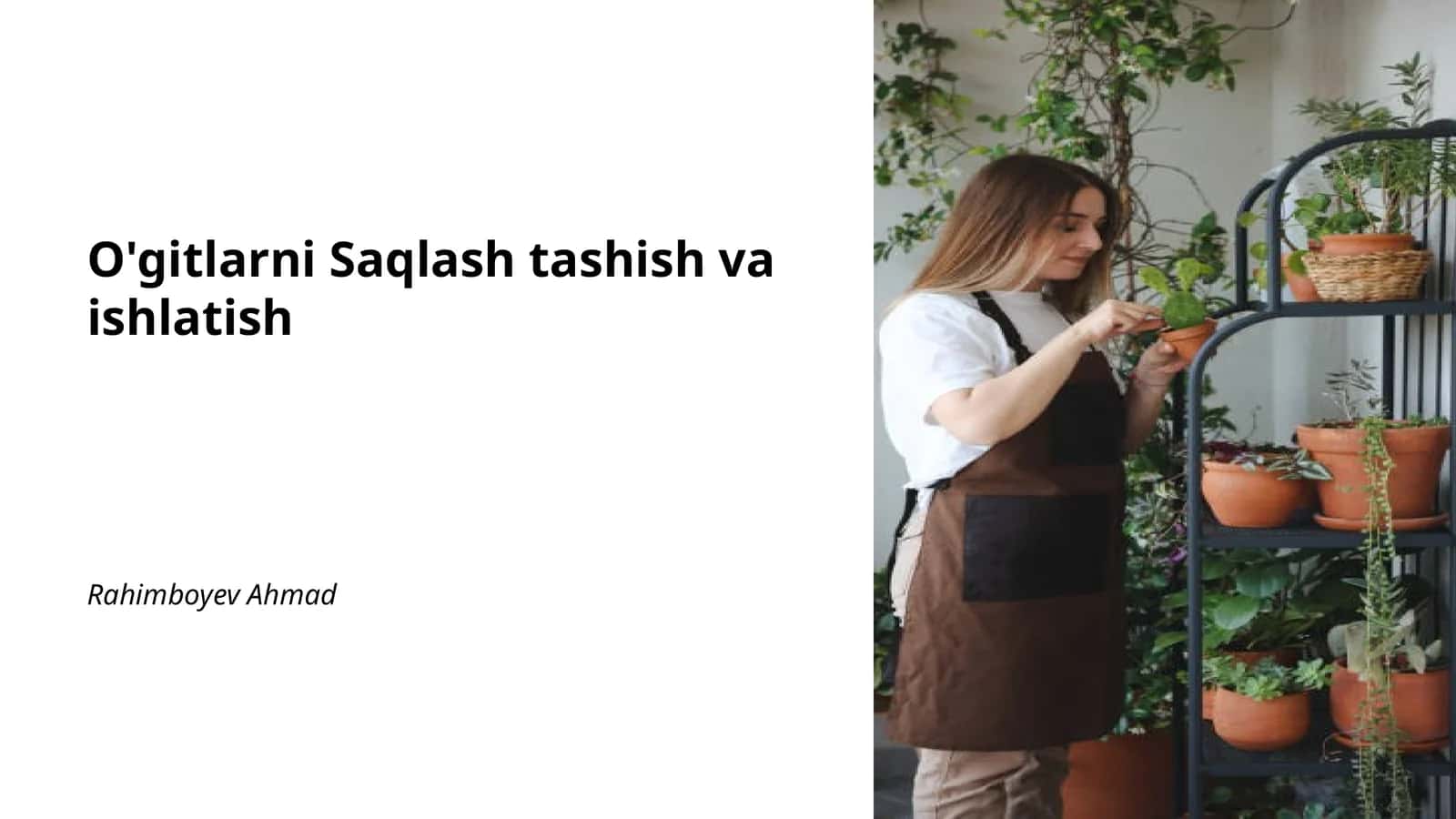 O'gitlarni Saqlashtashish va ishlatish