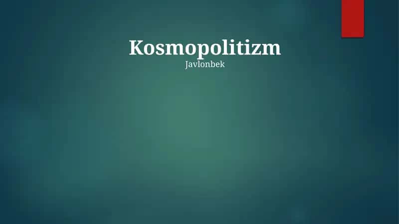 Kosmopolitizm