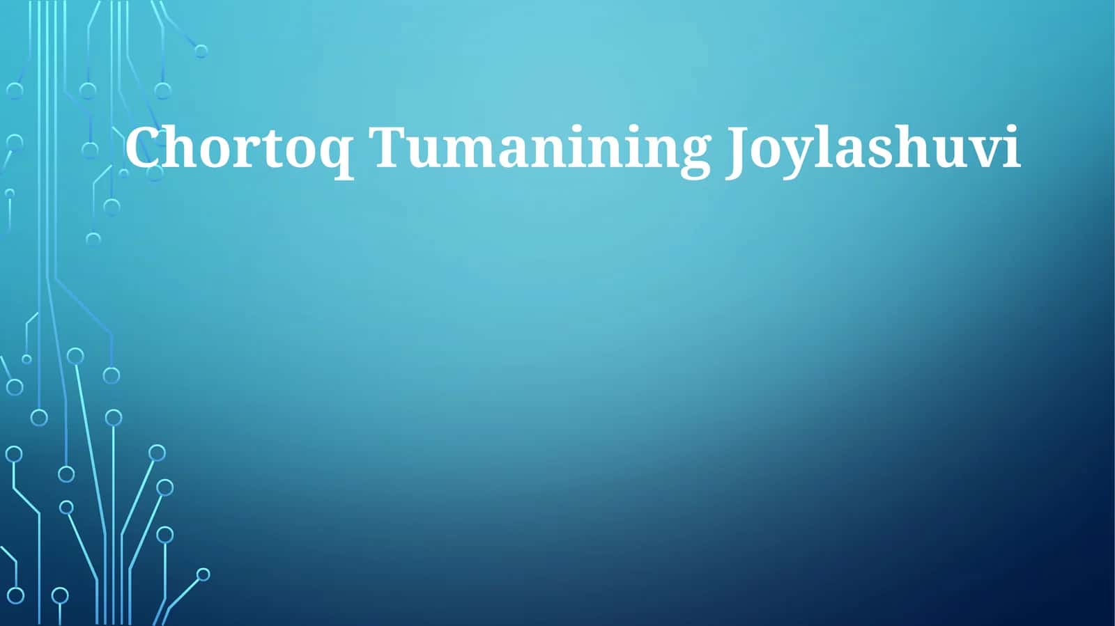 Chortoq Tumanining Joylashuvi