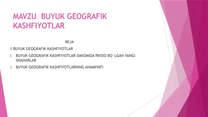 Buyuk geografik kashfiyotlar