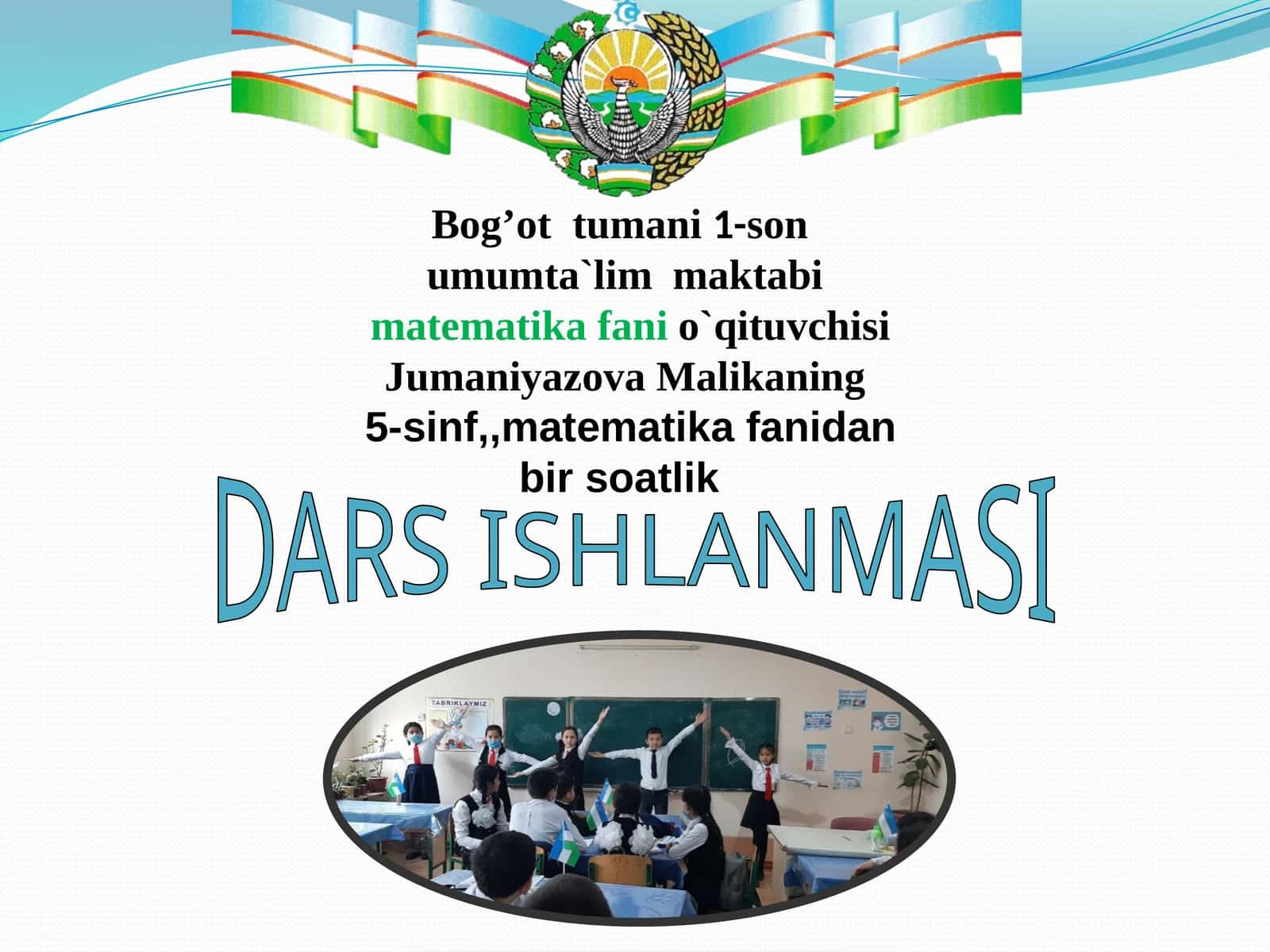 5-sinf Matematika fanidan To'g'ri to'rtburchak va kvadrat yuzi formulalariga doir misollar yechish