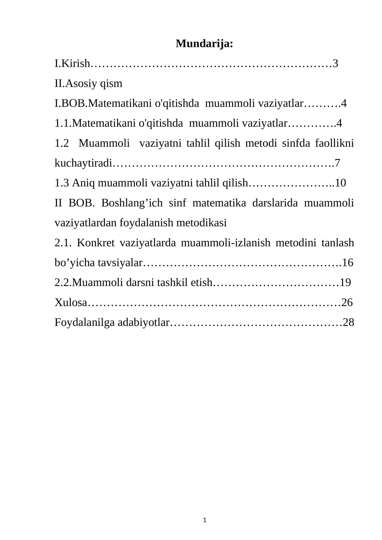 7-9 sinfda algebrani o'qitishda muammoli ta'lim