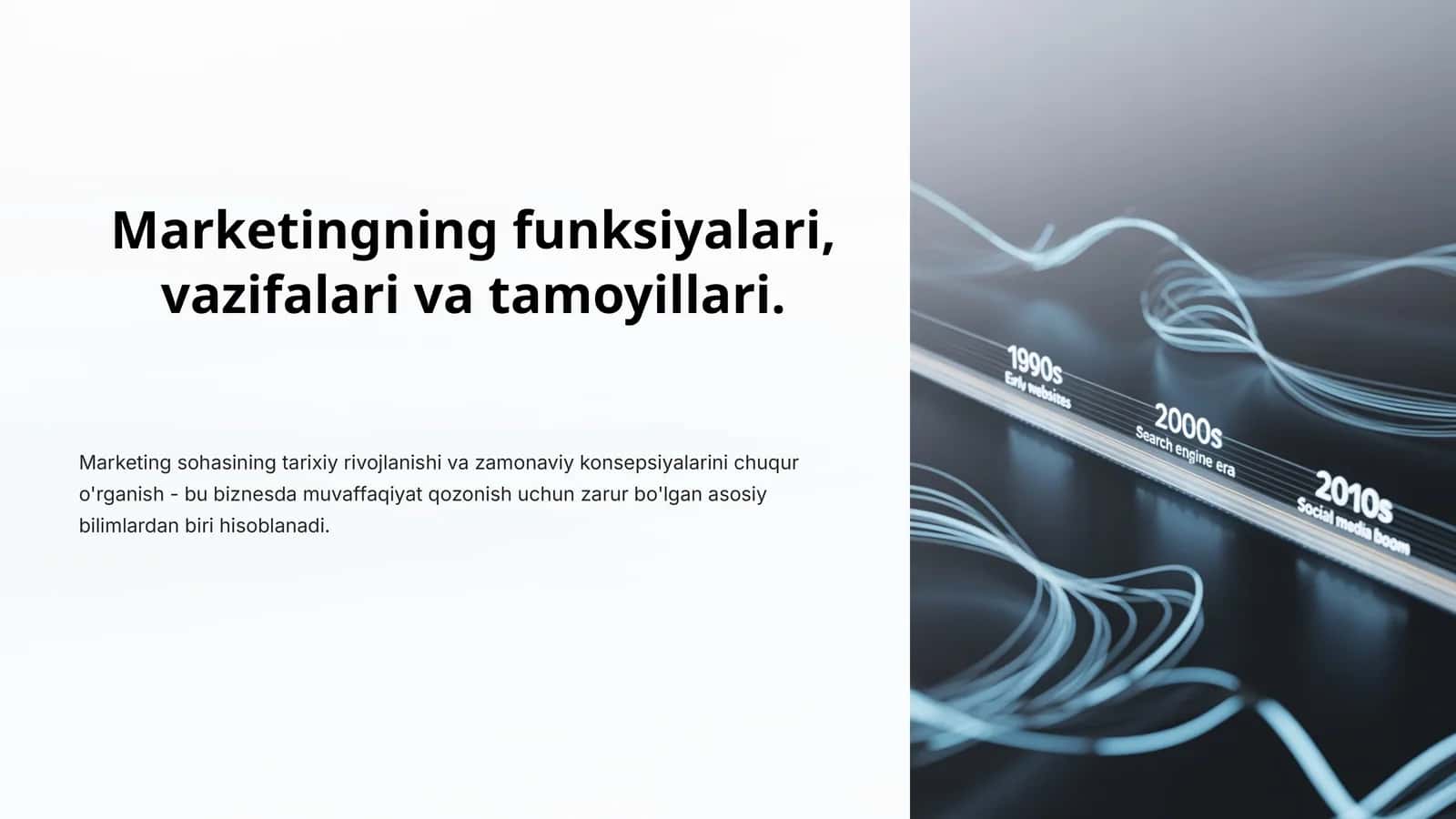 Marketingning funksiyalari, vazifalari va tamoyillari