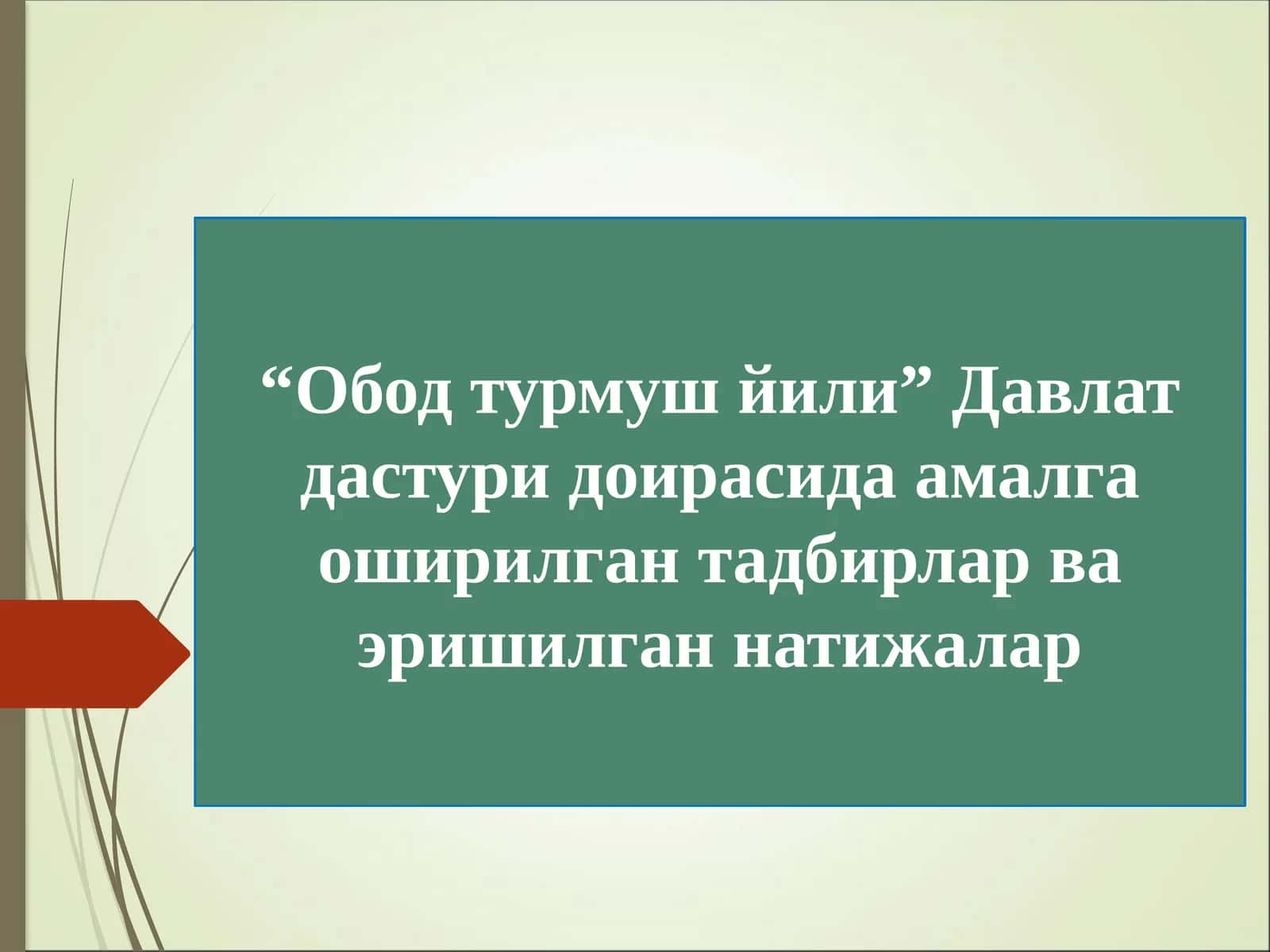 “Обод турмуш йили” Давлат дастури доирасида амалга оширилган тадбирлар ва эришилган натижалар