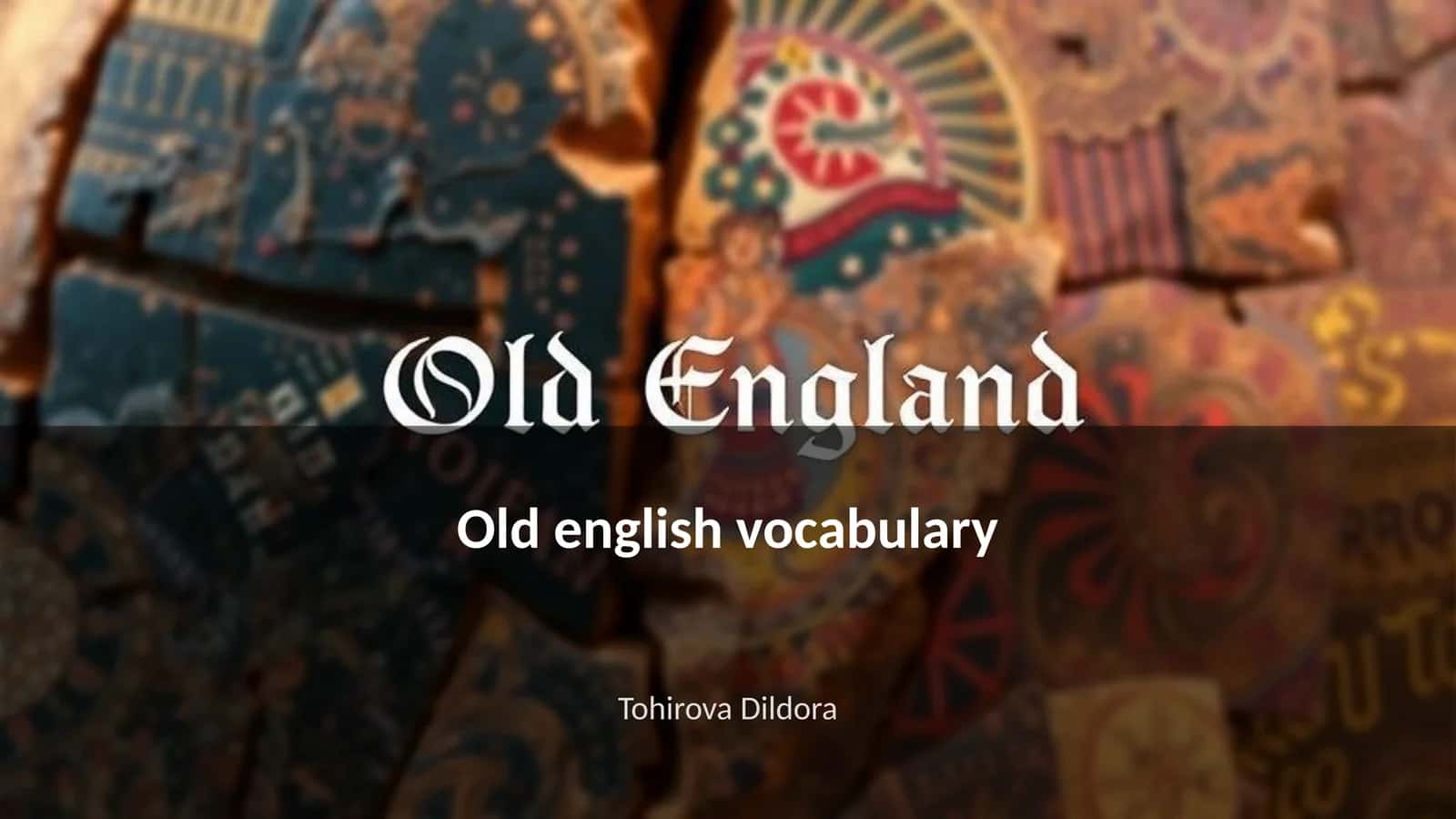 Old english vocabulary