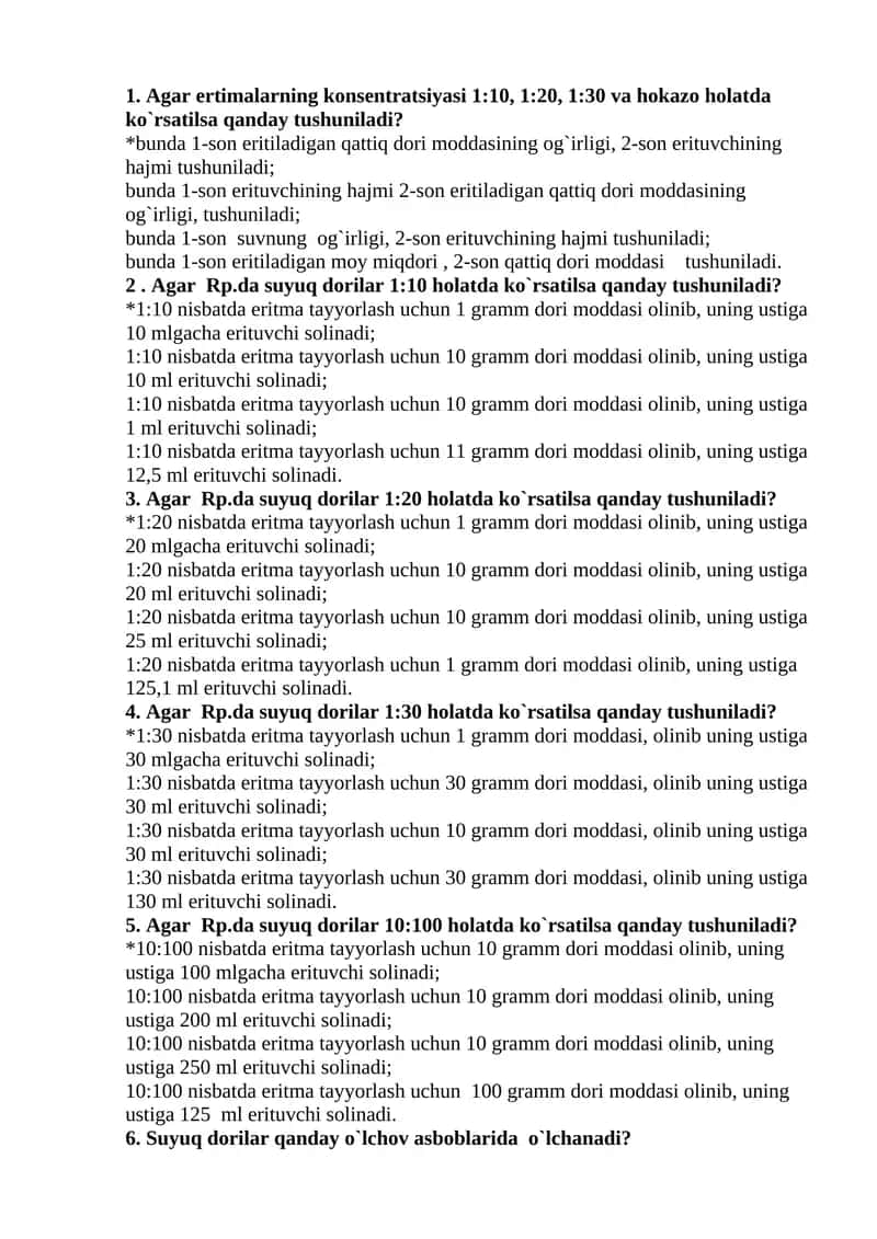 Eritmalardagi konstratsiyani tushuning