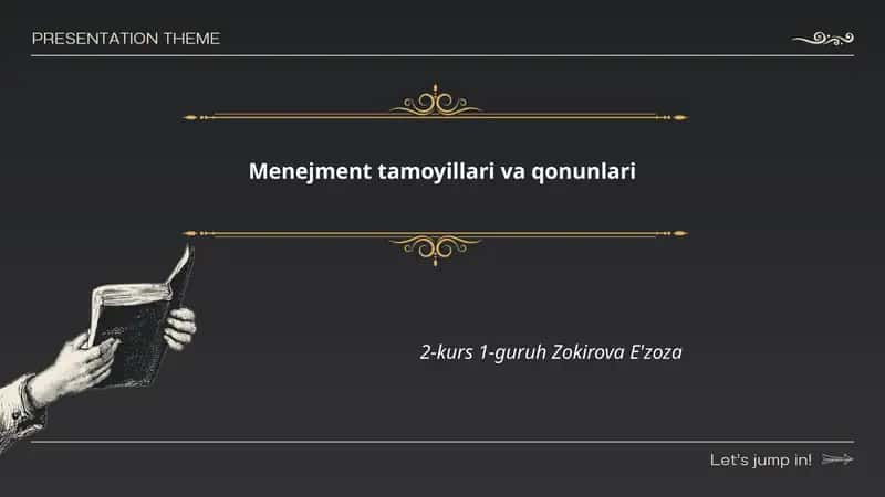 Menejment tamoyillari va qonunlari