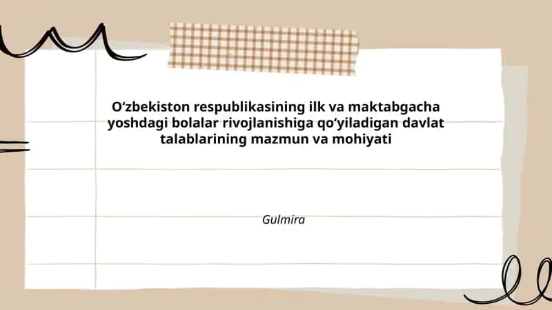Davlat talablarining mazmun va mohiyati