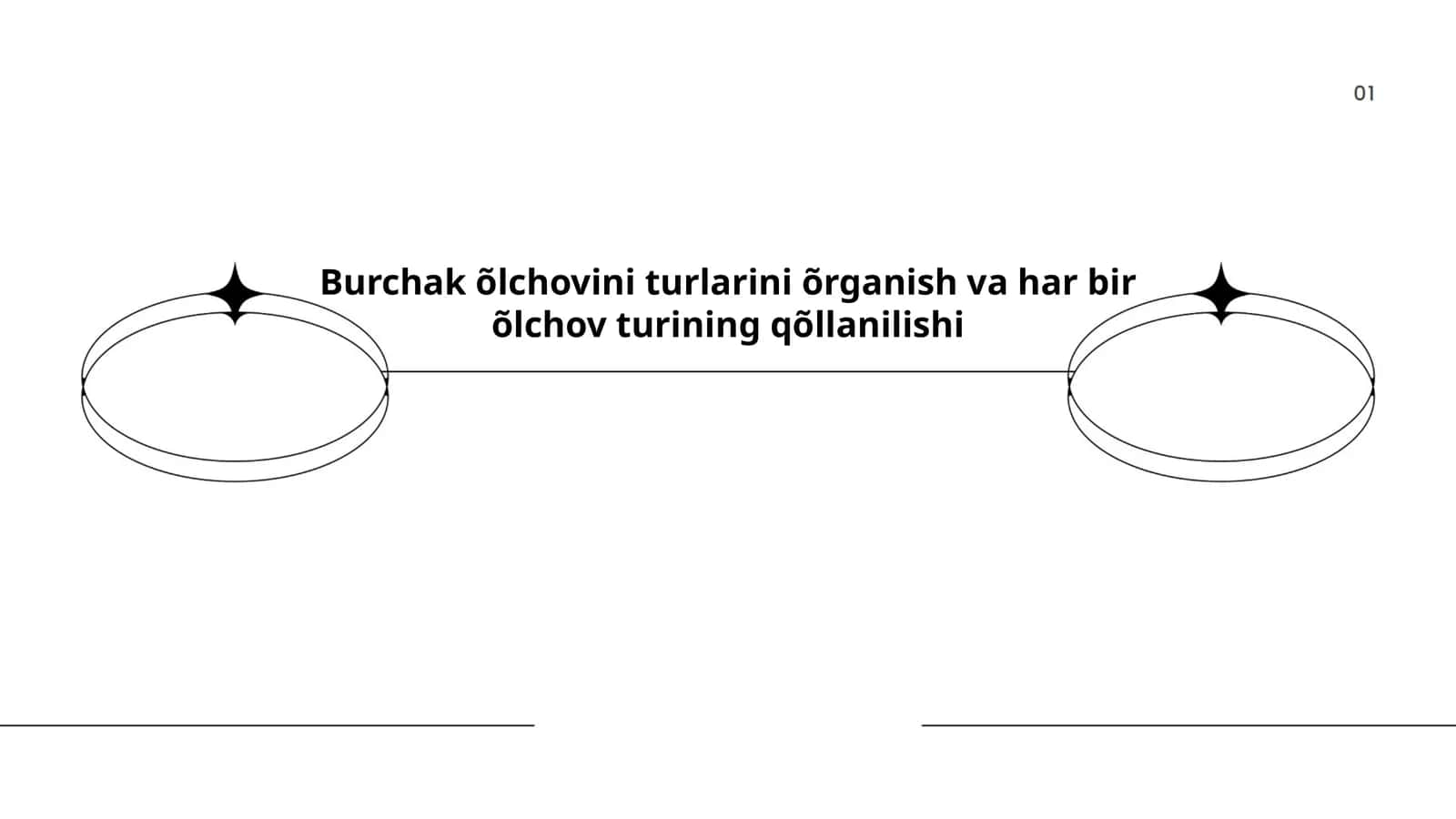 Burchak õlchovini turlarini õrganish va har bir õlchov turining qõllanilishi