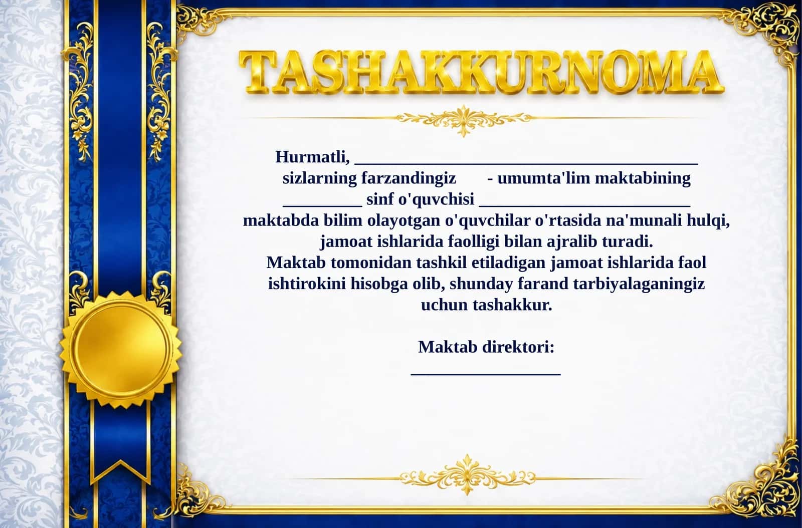 Tashakkurnoma