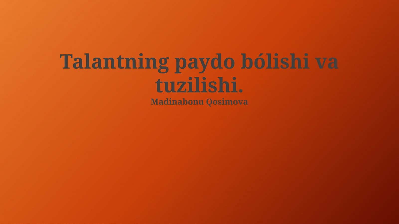Iqtidorning paydo bólishi va tuzilishi