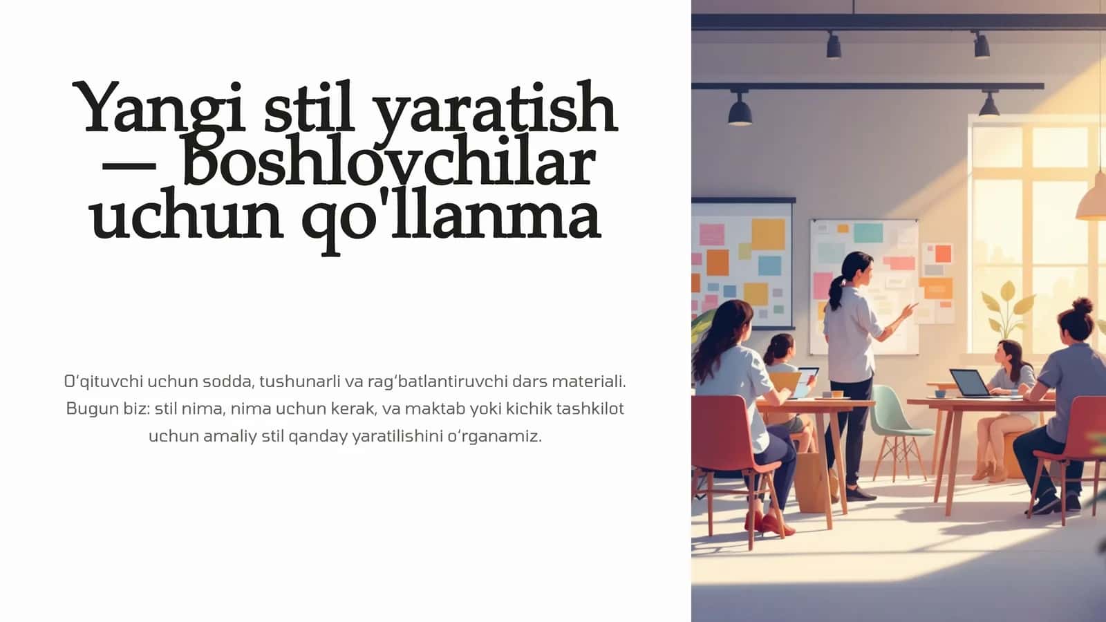 Yangi stil yaratish