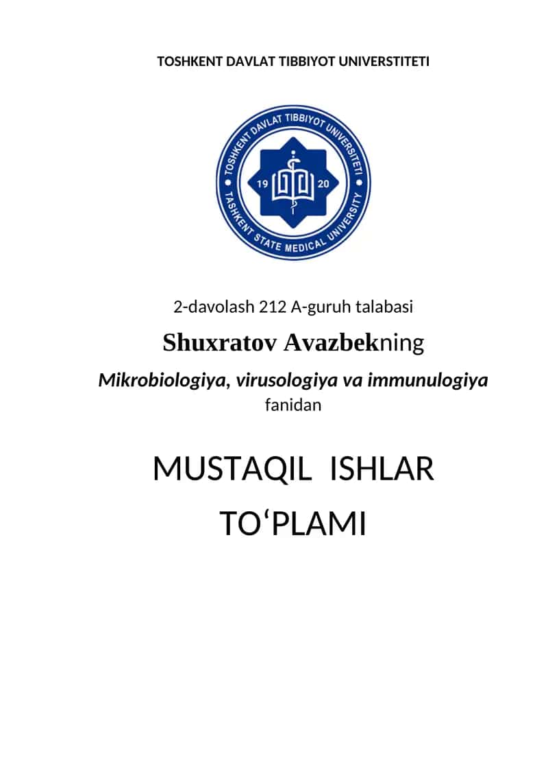 Bakterial irsiyatning xromosomadan tashqari omillari (plazmidlar, transpazonlar, Is- faktorlar, mo'tadil faglar), tibbiyotdagi ahamiyati